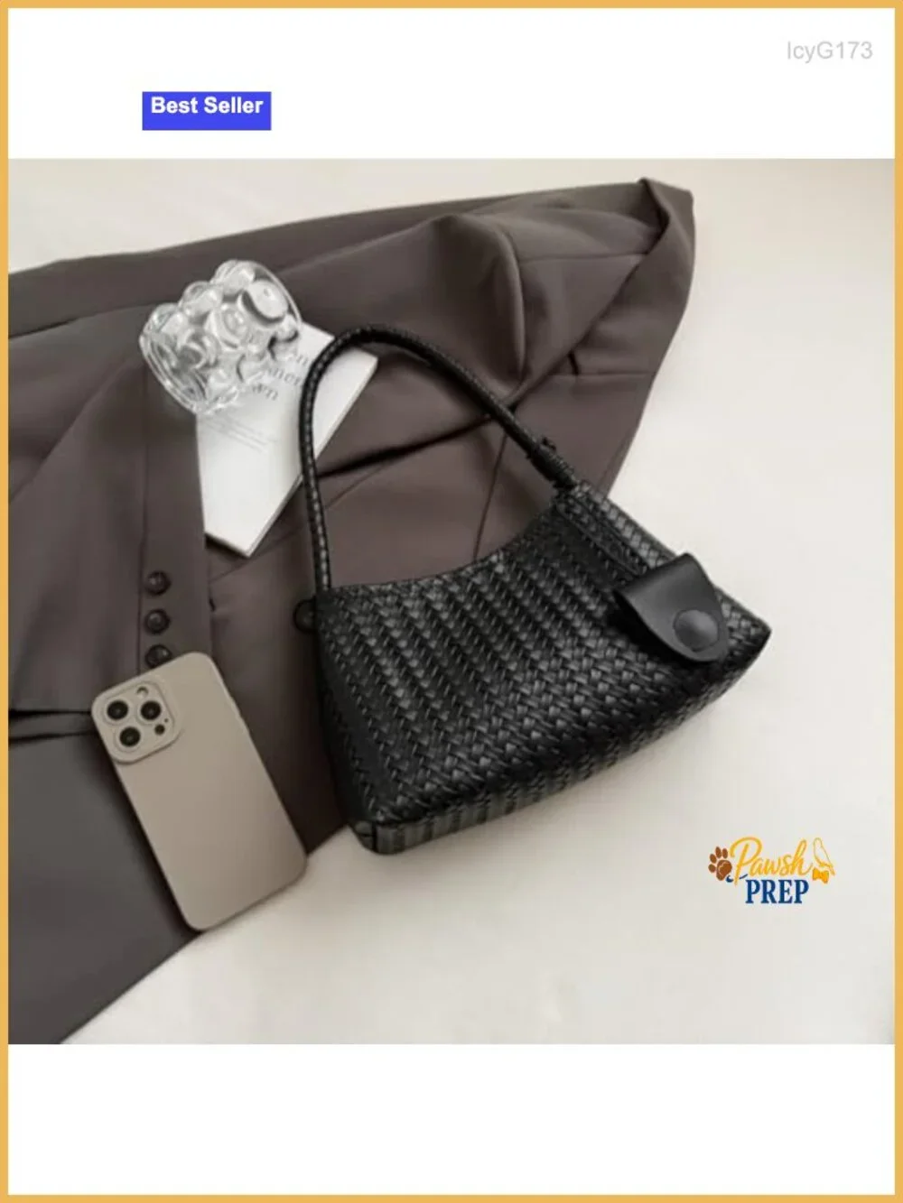 Woven Hobo Bag for Women Faux Leather Shoulder Bag Trendy Underarm Purse
